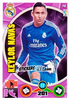 Sticker Keylor Navas - Liga BBVA 2014-2015. Adrenalyn XL n. 246 - Panini