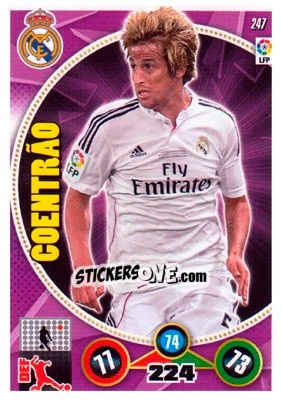 Sticker Fabio Coentrão - Liga BBVA 2014-2015. Adrenalyn XL n. 247 - Panini