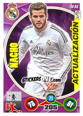 Sticker Nacho Fernández - Liga BBVA 2014-2015. Adrenalyn XL n. 248bis - Panini