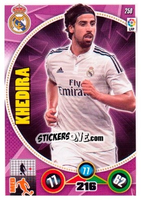 Sticker Sami Khedira - Liga BBVA 2014-2015. Adrenalyn XL n. 250 - Panini