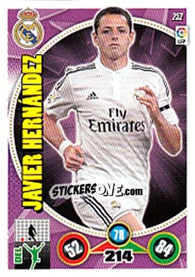 Sticker Javier Hernández - Liga BBVA 2014-2015. Adrenalyn XL n. 252 - Panini