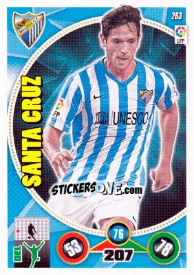 Sticker Roque Santa Cruz - Liga BBVA 2014-2015. Adrenalyn XL n. 263 - Panini