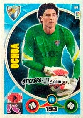 Figurina Guillermo Ochoa - Liga BBVA 2014-2015. Adrenalyn XL - Panini