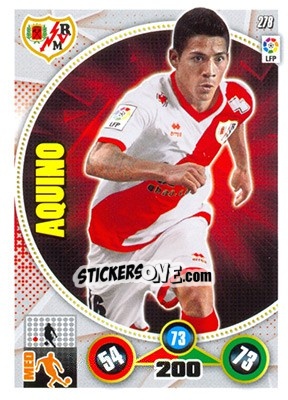 Sticker Javier Aquino - Liga BBVA 2014-2015. Adrenalyn XL n. 278 - Panini