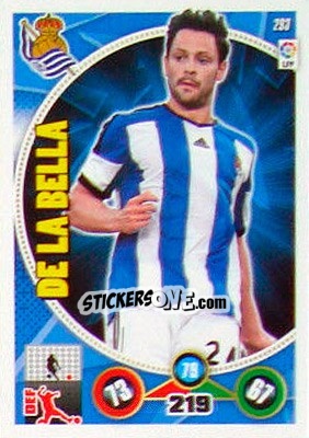 Sticker Alberto de la Bella - Liga BBVA 2014-2015. Adrenalyn XL n. 293 - Panini