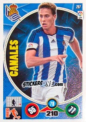 Cromo Sergio Canales - Liga BBVA 2014-2015. Adrenalyn XL n. 297 - Panini