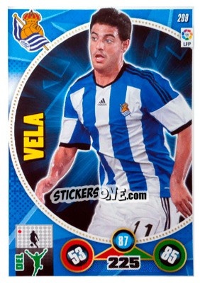 Sticker Carlos Vela - Liga BBVA 2014-2015. Adrenalyn XL n. 299 - Panini