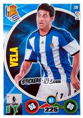 Sticker Carlos Vela - Liga BBVA 2014-2015. Adrenalyn XL - Panini