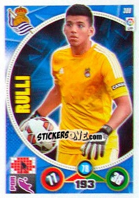 Cromo Gerónimo Rulli - Liga BBVA 2014-2015. Adrenalyn XL n. 300 - Panini