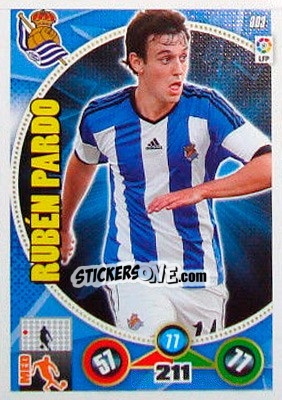 Sticker Rubén Pardo - Liga BBVA 2014-2015. Adrenalyn XL n. 303 - Panini