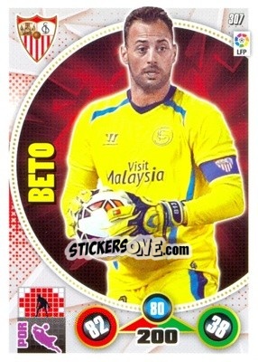 Sticker Beto - Liga BBVA 2014-2015. Adrenalyn XL n. 307 - Panini