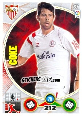 Sticker Coke - Liga BBVA 2014-2015. Adrenalyn XL n. 308 - Panini