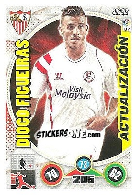 Sticker Diogo Figueiras - Liga BBVA 2014-2015. Adrenalyn XL n. 308bis - Panini