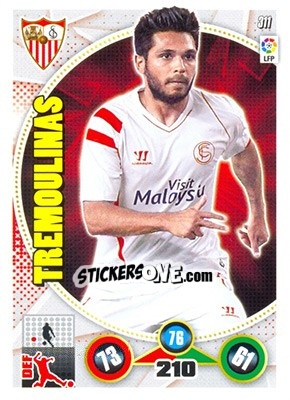 Figurina Benoît Trémoulinas - Liga BBVA 2014-2015. Adrenalyn XL n. 311 - Panini