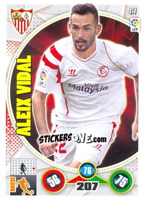 Sticker Aleix Vidal - Liga BBVA 2014-2015. Adrenalyn XL n. 314 - Panini