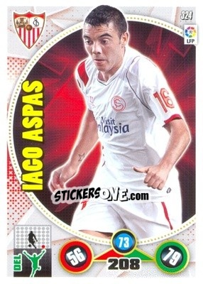 Sticker Iago Aspas - Liga BBVA 2014-2015. Adrenalyn XL n. 324 - Panini