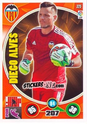 Sticker Diego Alves - Liga BBVA 2014-2015. Adrenalyn XL n. 325 - Panini