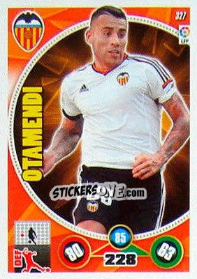 Sticker Nicolás Otamendi - Liga BBVA 2014-2015. Adrenalyn XL n. 327 - Panini