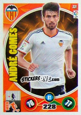 Sticker André Gomes - Liga BBVA 2014-2015. Adrenalyn XL n. 331 - Panini
