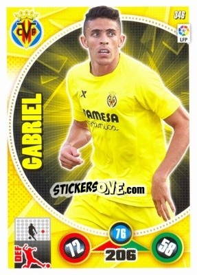 Cromo Gabriel Paulista - Liga BBVA 2014-2015. Adrenalyn XL - Panini