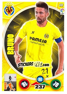 Cromo Bruno Soriano - Liga BBVA 2014-2015. Adrenalyn XL - Panini