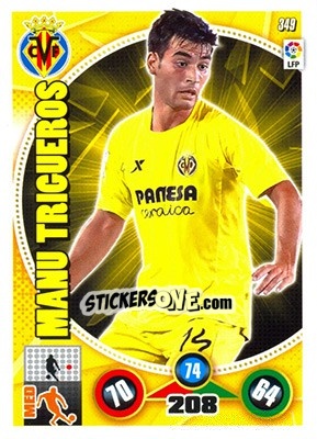 Sticker Manu Trigueros - Liga BBVA 2014-2015. Adrenalyn XL n. 349 - Panini