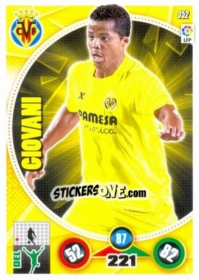 Sticker Giovani dos Santos - Liga BBVA 2014-2015. Adrenalyn XL n. 352 - Panini
