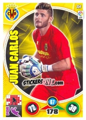 Sticker Juan Carlos - Liga BBVA 2014-2015. Adrenalyn XL n. 354 - Panini