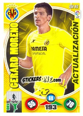 Sticker Gerard Moreno - Liga BBVA 2014-2015. Adrenalyn XL n. 358bis - Panini