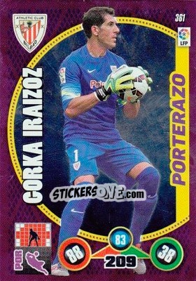 Figurina Gorka Iraizoz - Liga BBVA 2014-2015. Adrenalyn XL n. 361 - Panini