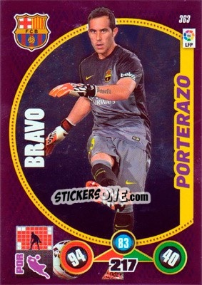 Sticker Claudio Bravo - Liga BBVA 2014-2015. Adrenalyn XL n. 363 - Panini