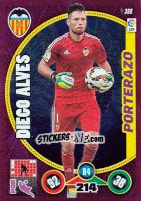 Sticker Diego Álves - Liga BBVA 2014-2015. Adrenalyn XL n. 368 - Panini