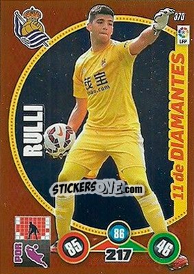 Cromo Gerónimo Rulli - Liga BBVA 2014-2015. Adrenalyn XL n. 370 - Panini