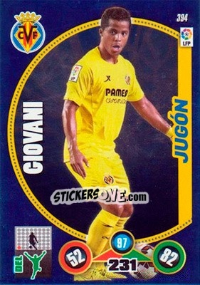 Sticker Giovani dos Santos - Liga BBVA 2014-2015. Adrenalyn XL n. 394 - Panini