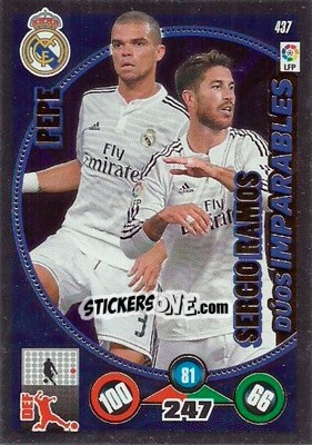 Sticker Pepe / Sergio Ramos - Liga BBVA 2014-2015. Adrenalyn XL - Panini