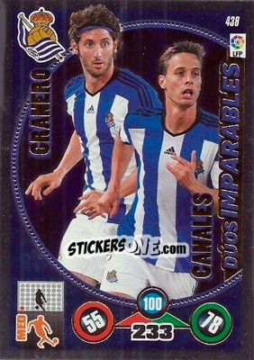 Sticker Esteban Granero / Sergio Canales - Liga BBVA 2014-2015. Adrenalyn XL n. 438 - Panini