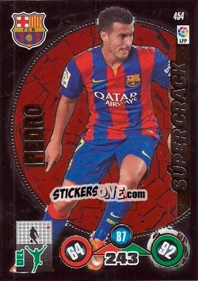 Sticker Pedro Rodríguez - Liga BBVA 2014-2015. Adrenalyn XL n. 454 - Panini