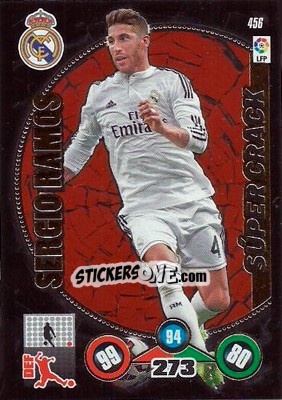 Sticker Sergio Ramos - Liga BBVA 2014-2015. Adrenalyn XL n. 456 - Panini