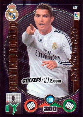 Sticker Cristiano Ronaldo - Liga BBVA 2014-2015. Adrenalyn XL n. 466 - Panini