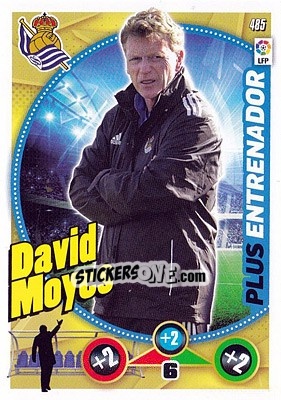 Sticker David Moyes - Liga BBVA 2014-2015. Adrenalyn XL n. 485 - Panini