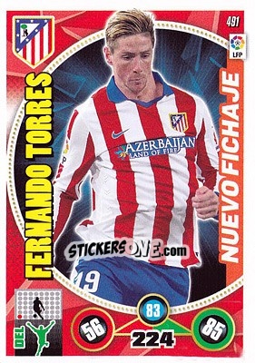 Sticker Fernando Torres - Liga BBVA 2014-2015. Adrenalyn XL - Panini