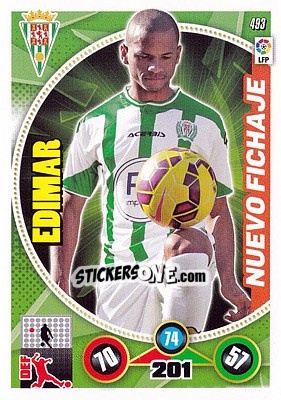 Sticker Edimar - Liga BBVA 2014-2015. Adrenalyn XL n. 493 - Panini