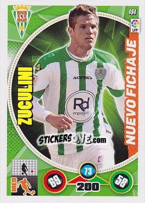 Sticker Zuculini - Liga BBVA 2014-2015. Adrenalyn XL n. 494 - Panini