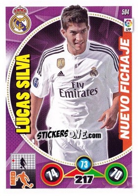 Sticker Lucas Silva - Liga BBVA 2014-2015. Adrenalyn XL n. 504 - Panini