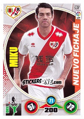 Sticker Miku - Liga BBVA 2014-2015. Adrenalyn XL n. 507 - Panini