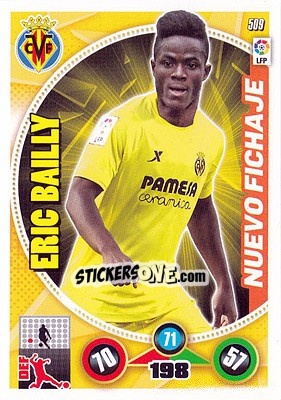 Sticker Eric Bailly - Liga BBVA 2014-2015. Adrenalyn XL n. 509 - Panini