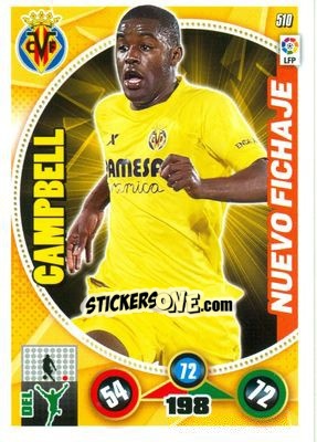 Sticker Joel Campbell - Liga BBVA 2014-2015. Adrenalyn XL n. 510 - Panini