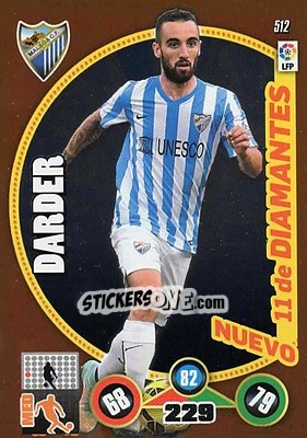 Sticker Darder - Liga BBVA 2014-2015. Adrenalyn XL n. 512 - Panini