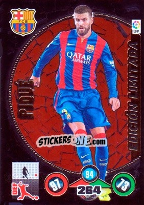 Sticker Gerard Piqué - Liga BBVA 2014-2015. Adrenalyn XL n. LE-GP - Panini