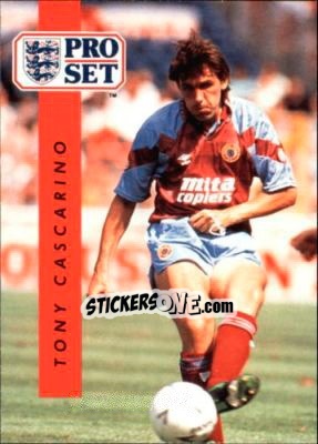 Figurina Tony Cascarino - English Football 1990-1991 - Pro Set